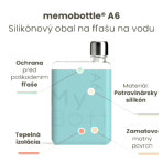 Silikónový obal na fľašu na vodu memobottle A6 - Sea Mist 375 ml – Obrázok 2