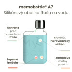 Silikónový obal na fľašu na vodu memobottle A7 - Sea Mist 180 ml – Obrázok 2