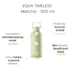 Nerezová fľaša EQUA TIMELESS Matcha - 600 ml – Obrázok 2