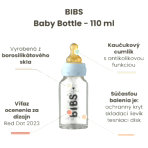 Dojčenská sklenená fľaša BIBS Baby Bottle - baby blue 120 ml – Obrázok 3