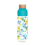Plastová fľaša QUOKKA Tritan Ice - Watercolor Leaves 840 ml