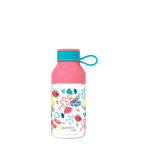 Plastová fľaša QUOKKA Kids Tritan Ice With Strap - Flowers 430 ml