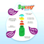 Silikónová fľaša Squeasy Gear sivá 480 ml – Obrázok 4