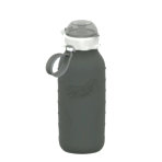 Silikónová fľaša Squeasy Gear sivá 480 ml