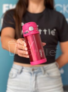 Detská termoska so slamkou Thermos - ružová 355 ml – Obrázok 6