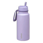 Nerezová termofľaša so slamkou - fialová 1000 ml