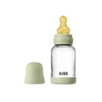 Dojčenská sklenená fľaša BIBS Baby Bottle - sage 120 ml