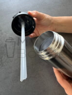 Termoska so slamkou Thermos - čierna 470 ml – Obrázok 4