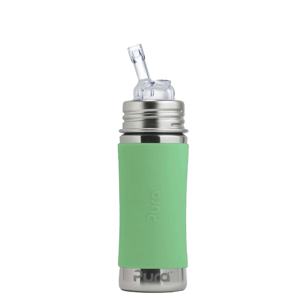 7275_nerezova-lahev-s-brckem-pura-moss-325-ml Nerezová fľaša so slamkou s membránou Pura - moss 325 ml – Obrázok 1