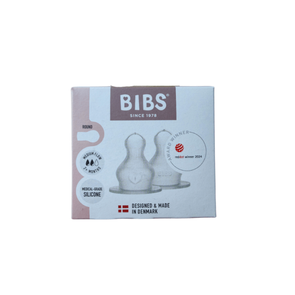 BIBS silikónové cumlíky na dojčenskú fľašu - stredný prietok