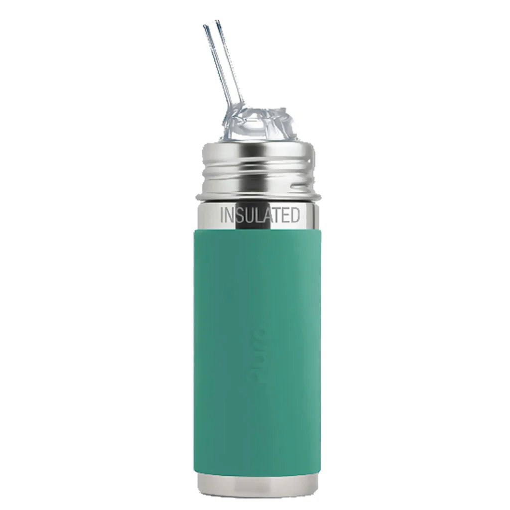 Termofľaša PURA so slamkou pre deti do školy 260 ml - mint
